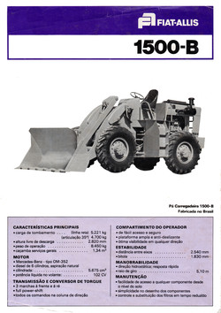 Carregadeira Fiatallis 1500B - Folheto Técnico